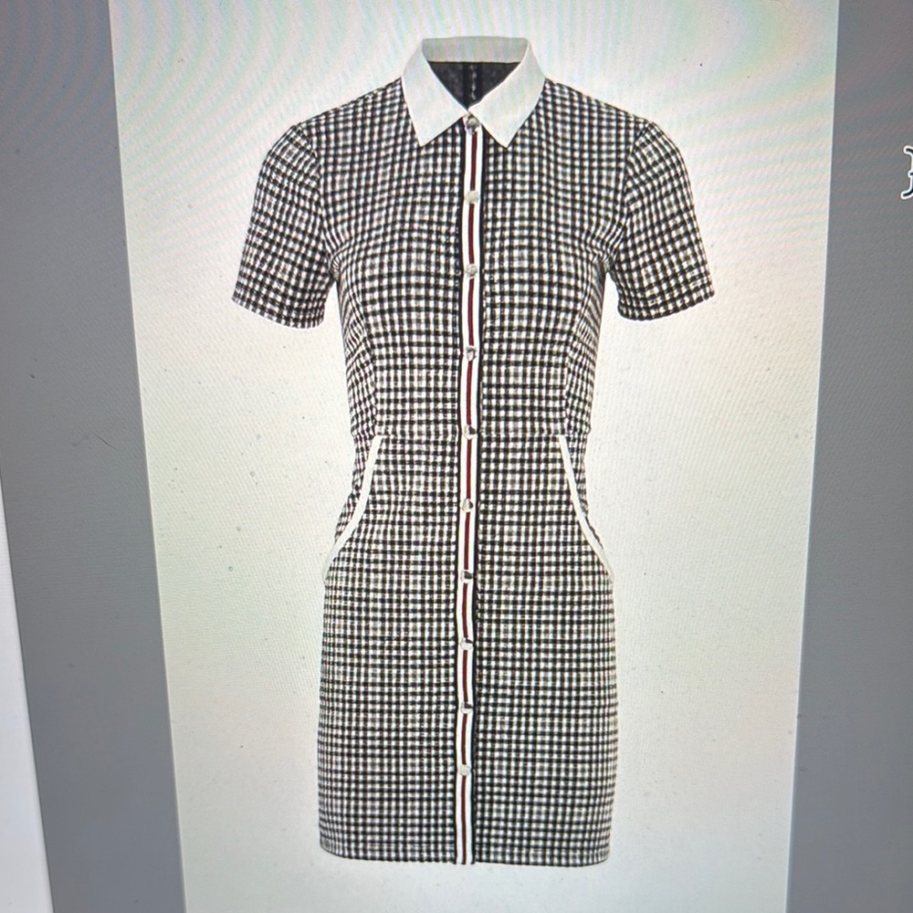 Chic Slate and Willow Checkered Dress